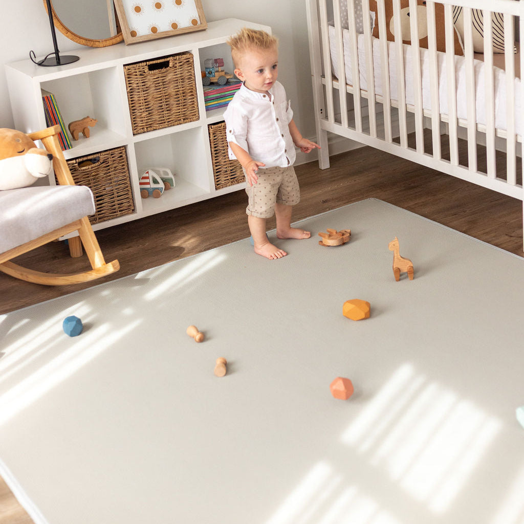 World Map/ Solid Grey Play Mat