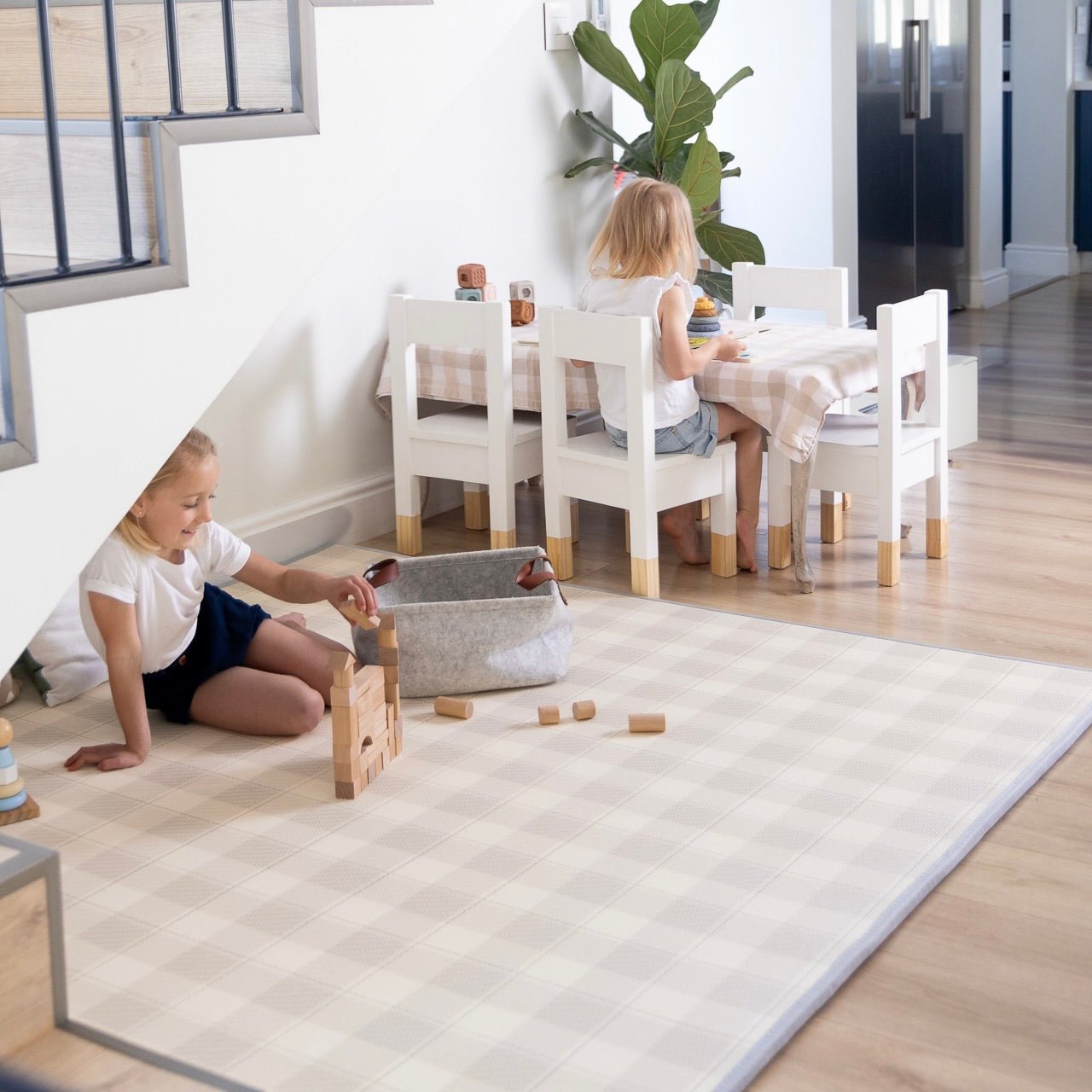 Gingham Stone/ Dune Play mat