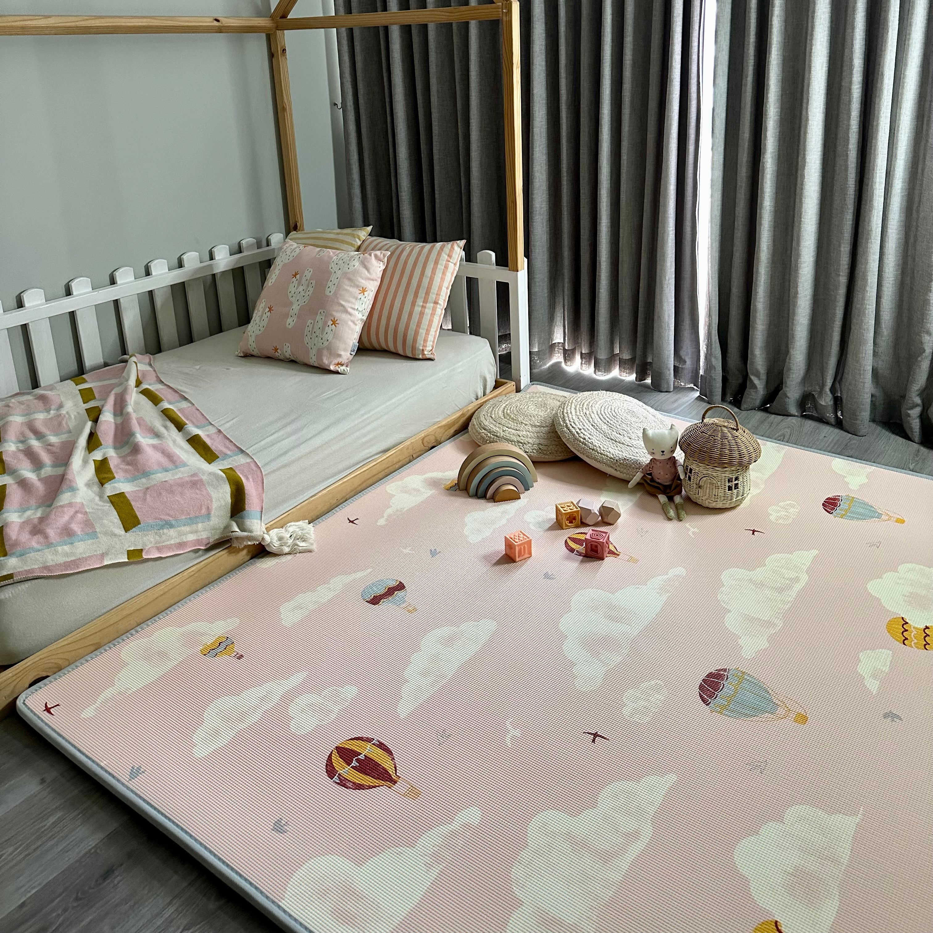 Gingham Lavender/ In The Clouds Pink Play Mat