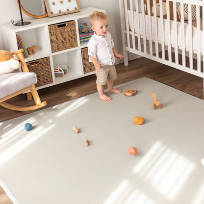 World Map/ Solid Grey Play Mat
